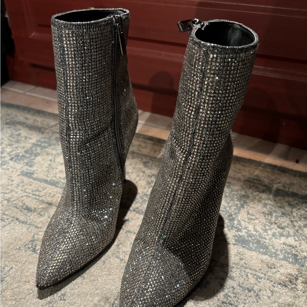 Jessica Simpson Crystal Ankle Stiletto Boots